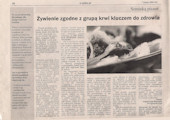 Żywienie zgodne z grupą krwi kluczem do zdrowia